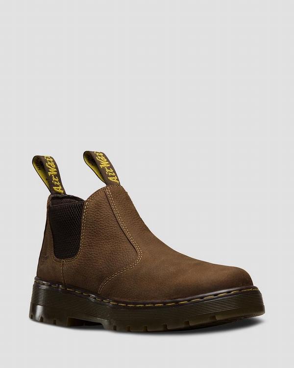 Dr Martens Pánské Chelsea Boty Hardie Hnědé, CZ-243768